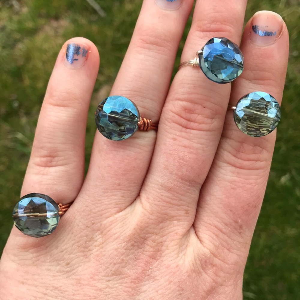 Beautiful glass ring